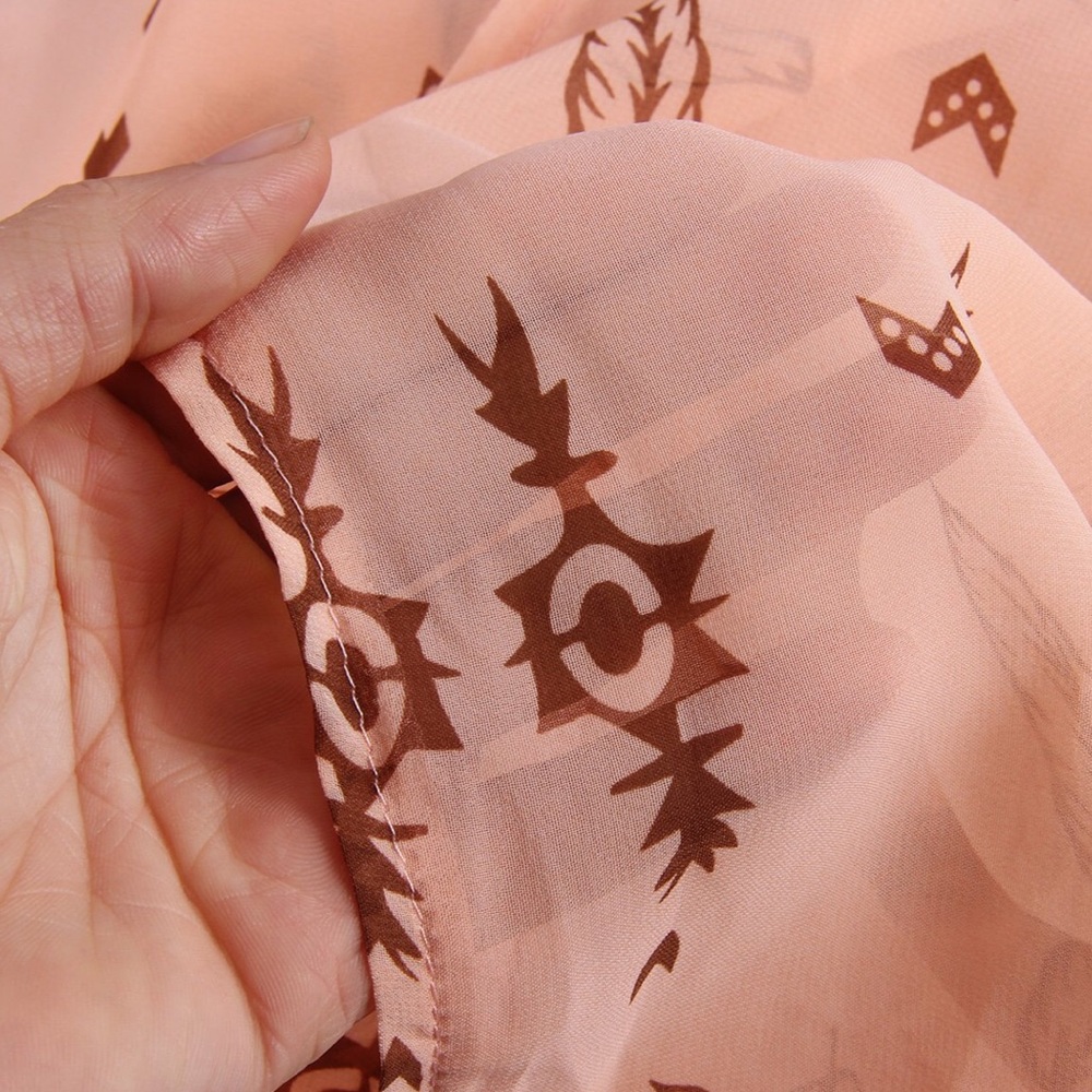 2 LEFT! Boho Open Kimono in Peach Print - Picture 8 of 8